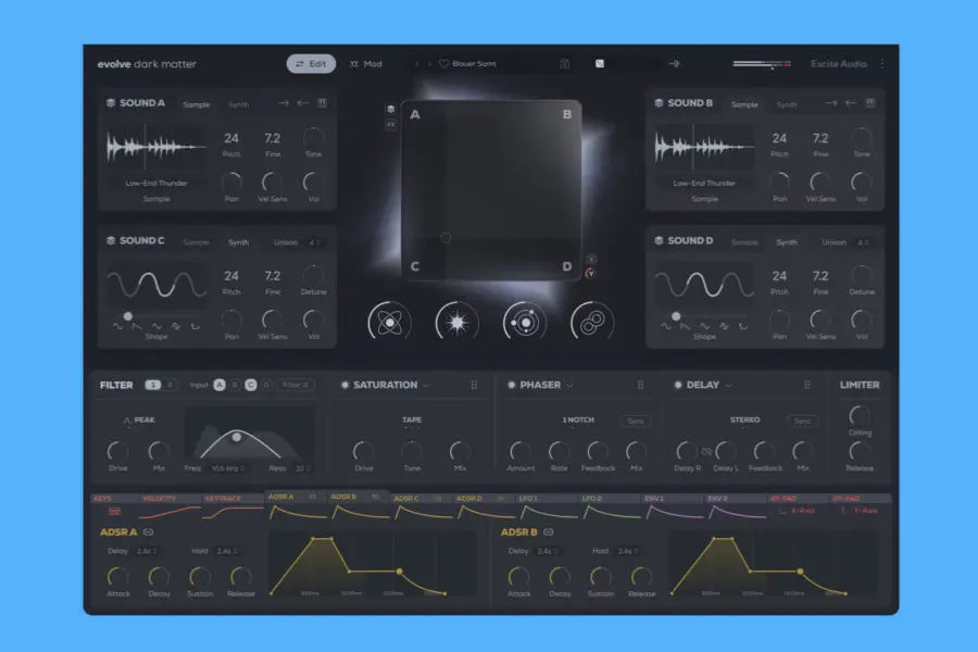 黑暗低频采样合成器-Excite Audio Evolve Dark Matter-Win 1.0.0