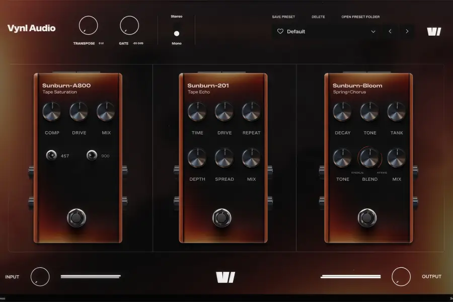 吉他贝斯效果器-Vynl Audio Sunburn-Mac 1.0.0