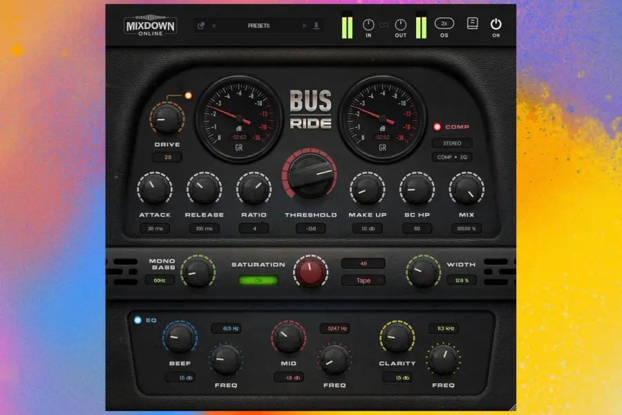 混音总线处理插件-Mixdown Online Bus Ride-Mac 1.0.0