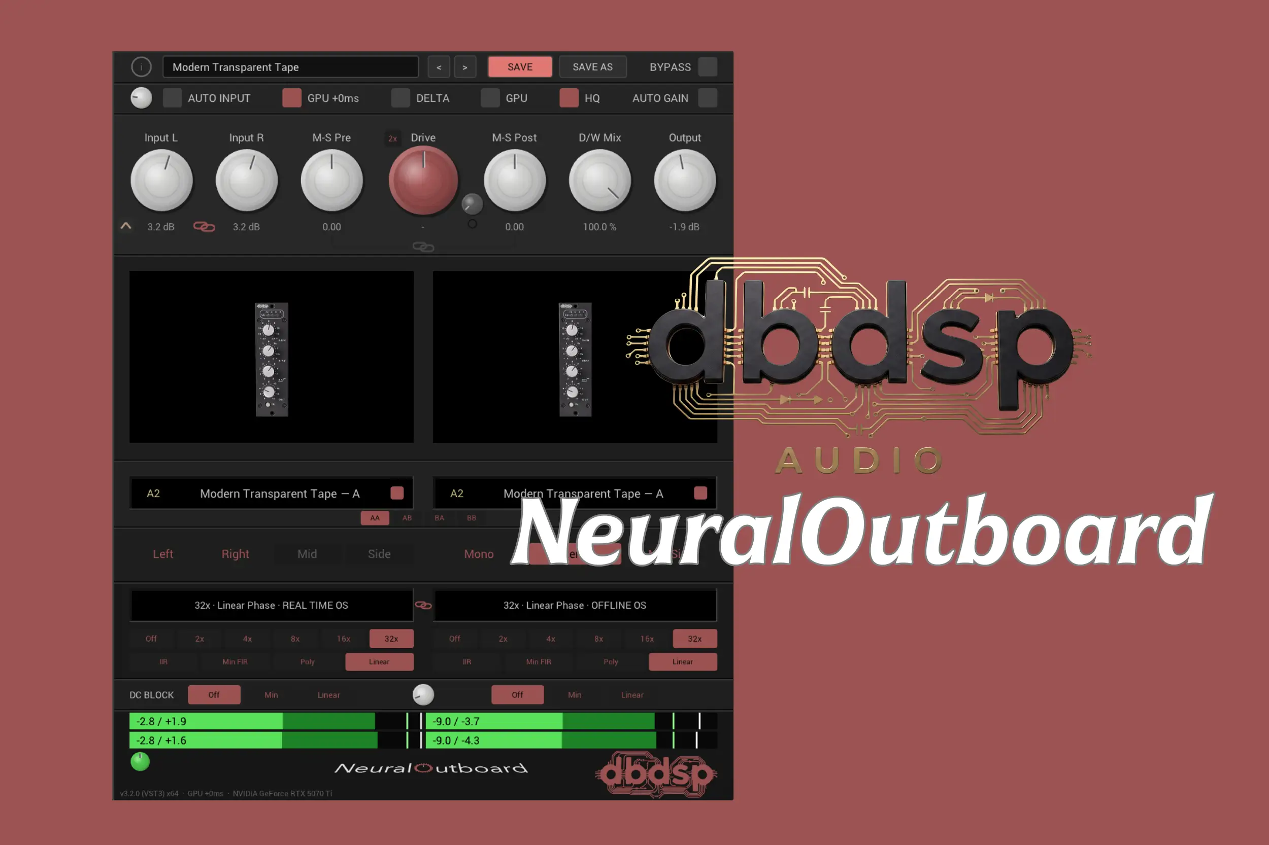 神经网络饱和染色插件-dbdsp NeuralOutboard-Win 3.2.3