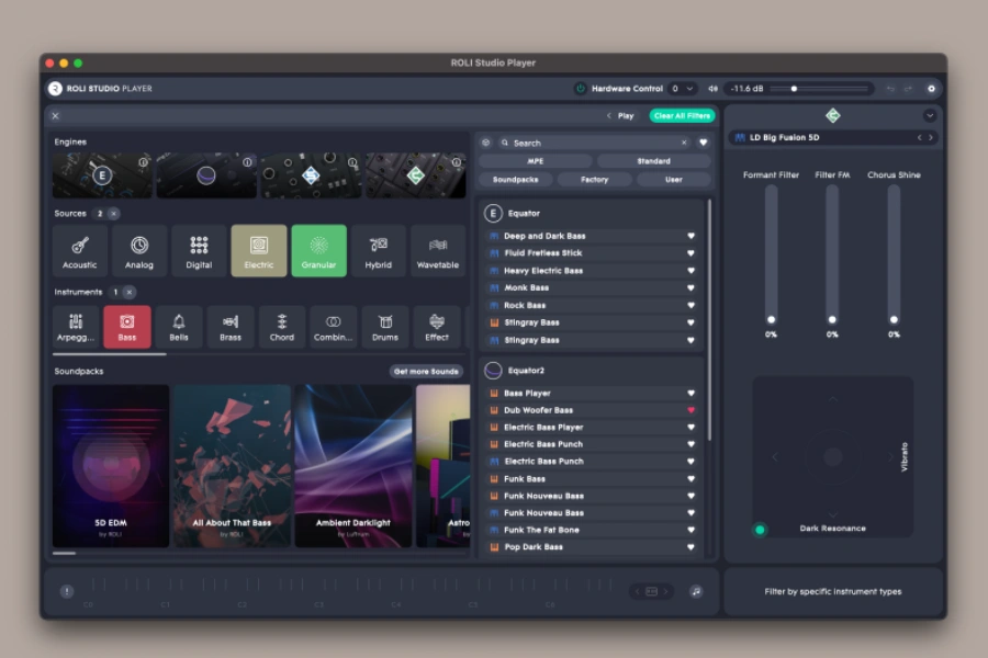 MPE综合音源-ROLI Studio Player-Mac 1.4.1